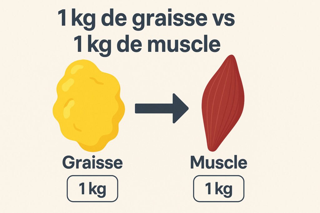 une-infographie-comparant-1-kg-de-graisse-vs-1-kg-de-muscle-pour-montrer-visuellement-leur-difference-de-volume-1024x683 Perte de poids durable : 7 clés incontournables pour perdre sans frustration